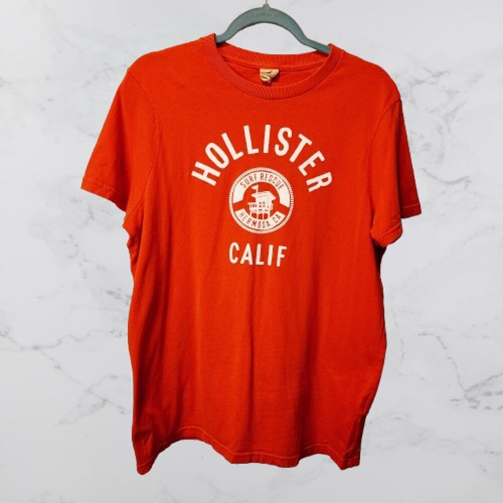 Hollister Vintage California Men's Size T-shirt Orange Large 100% Cotton